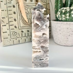 Sphalerite Free Form Tower w/ Exposed Druzy Pockets